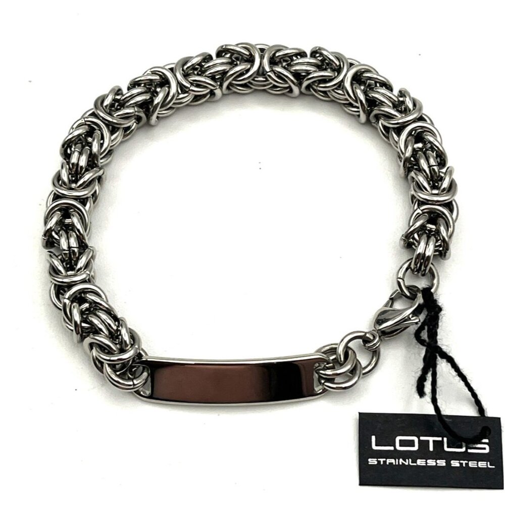 LOTUS MJYX Stainless Steel Braided Byzantine Link Bracelet 7.5"
